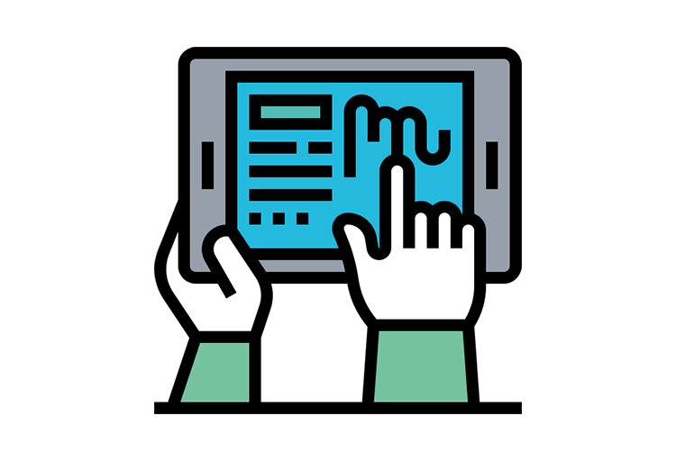 Hands-on training and support icon